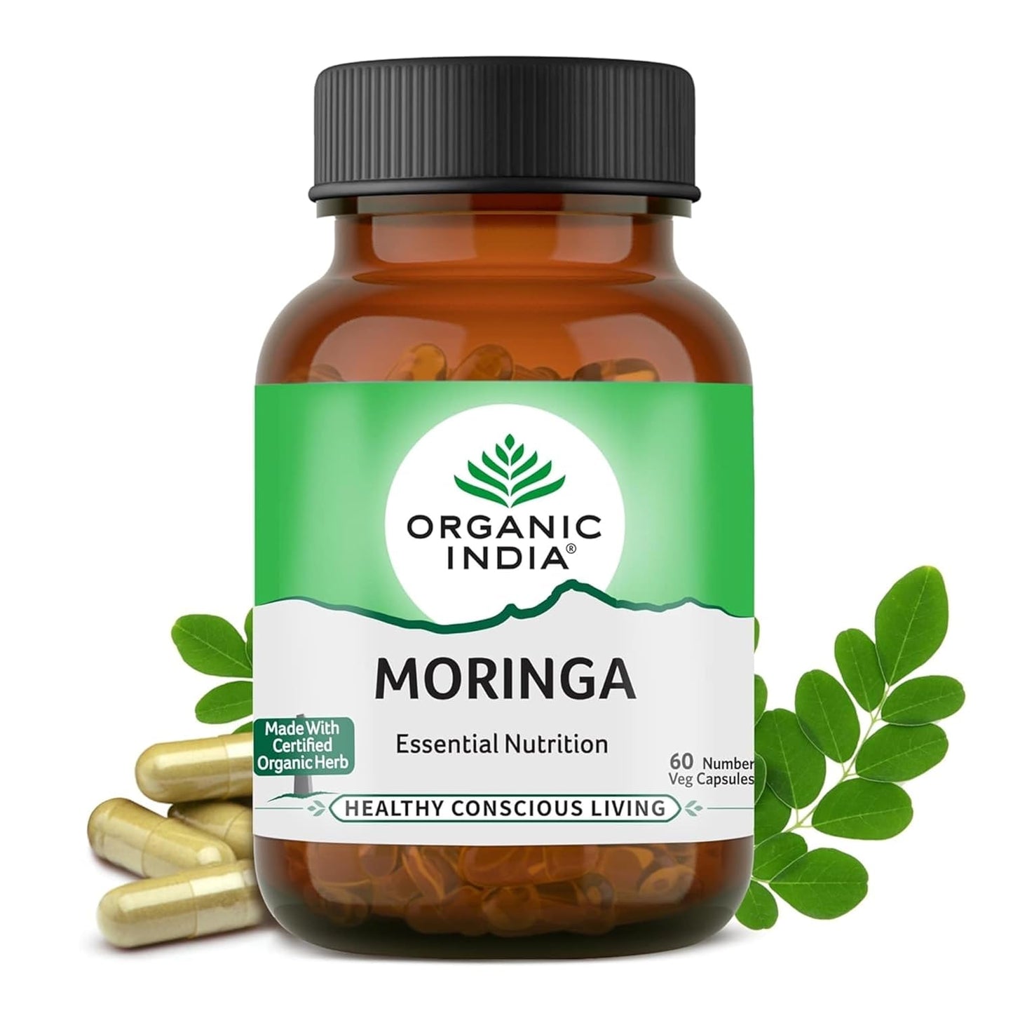 Organic India Moringa 60 Capsules - Plant-Based Superfood