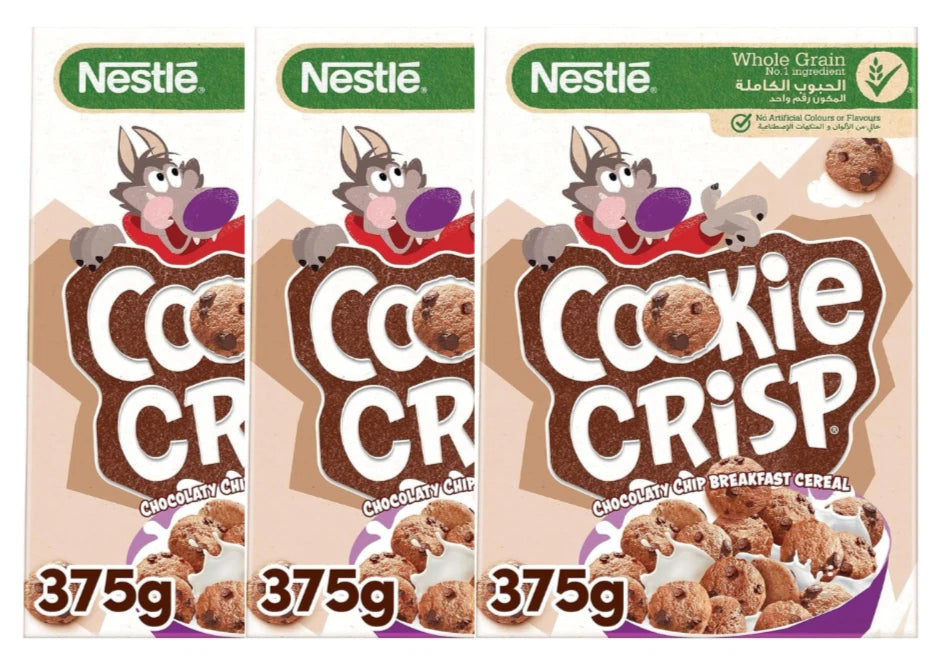 Nestle Breakfast Cereal Nesquik Cookie Crisp 375g x 3 Pack