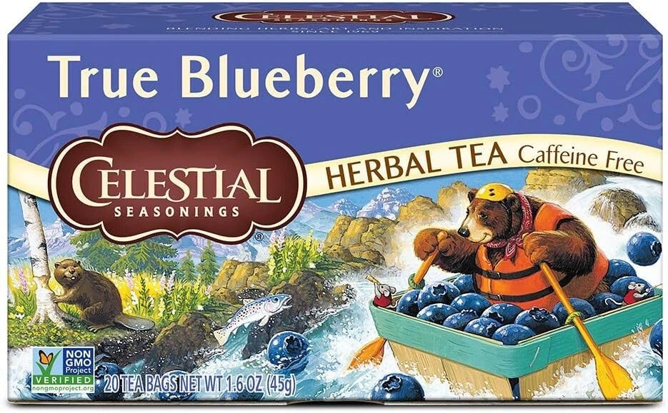 Celestial Seasonings True Blueberry Herbal Tea | 45g | 20 Tea Bags