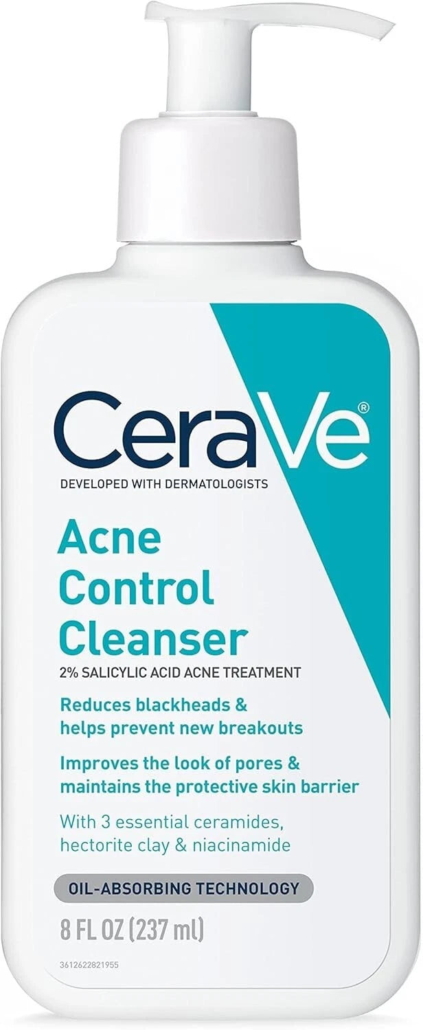 CeraVe Hydrating Facial Cleanser | Acne Control Cleanser 237ml
