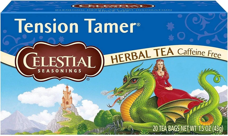 Celestial Seasonings Herbal Tea Tension Tamer | 43g | 20 Tea Bags (Pack of 2)